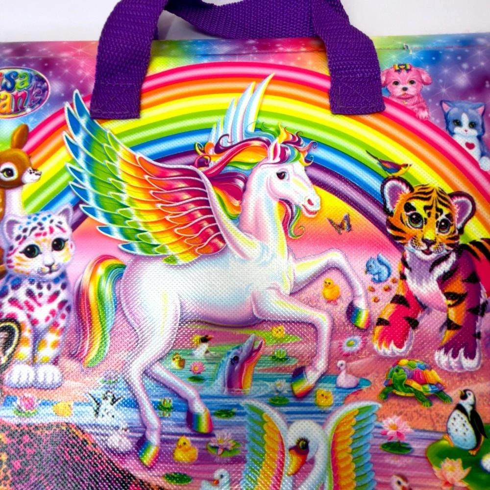 Lisa Frank Trifold Portfolio Organizer SK045 Rainbow Pegasus Leopard 2016